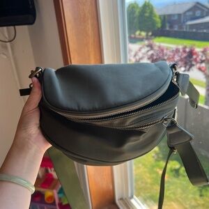 Grace Lace Olive Green Crossbody Belt Bag